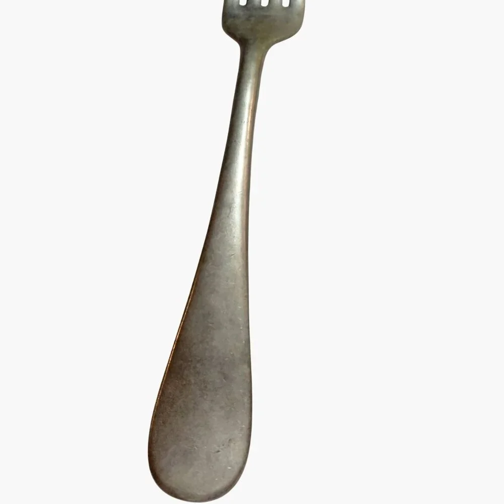 Carson Crockery Dinner Fork Solid Nickel Silver Vintage
